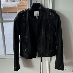 Josie Black Lamb Leather Jacket